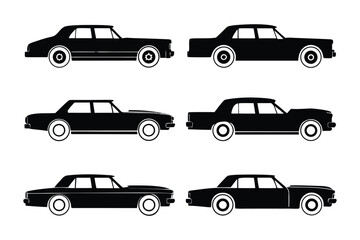 Vintage Car Silhouettes: A collection of classic car silhouettes, evoking nostalgia and representing timeless automotive design.