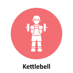 Kettlebell exercise Vector Icon which can easily modify or edit
