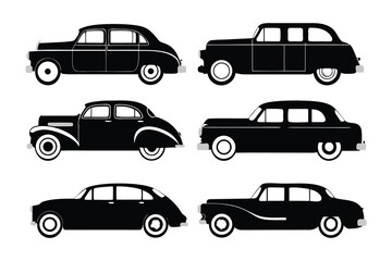 Obraz premium Classic Car Silhouettes Collection 