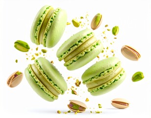 피스타치오 마카롱의 상큼한 비행 Fresh Flight of Pistachio Macarons