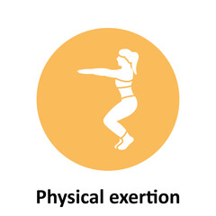 Physical exertion Vector Icon which can easily modify or edit