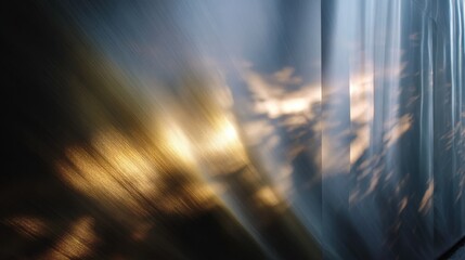 Abstract Golden Sunlight Shadow Texture on Wall