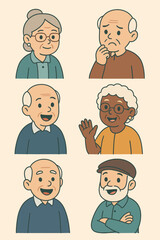Fototapeta premium set of funny cartoon 