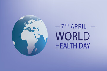 Blue gradient World Health Day design with “7 April World Health Day” text. Perfect for healthcare, wellness, and awareness campaigns.