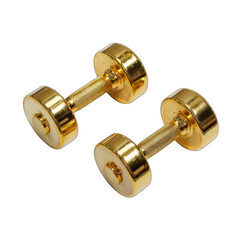 Gold dumbbell cufflinks
