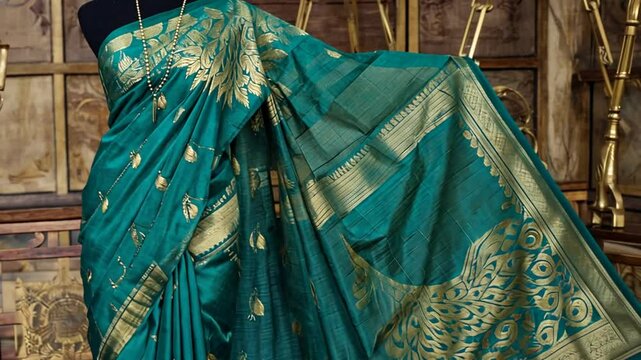 green paithani saree from maharashtra indian attire video