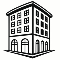 Naklejka premium vector illustration of a city building