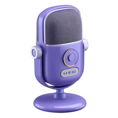 Purple microphone, vintage style