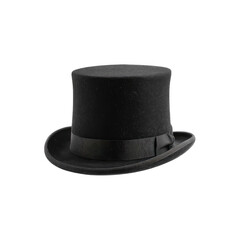 Black top hat, cylinder shape, formal wear