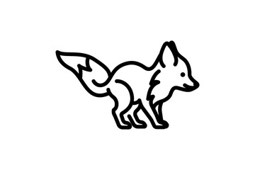 Fototapeta premium Fox icon from wild animals collection. Simple line Fox icon for templates, web design and infographics. Symbol, logo vector graphics.