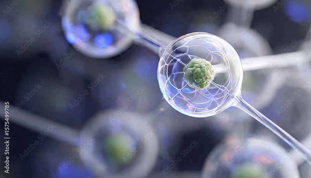 Poster intricate cellular structures and molecular interactions in a complex biological system exploration