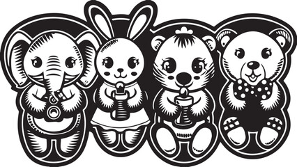 Obraz premium Black vector illustration of skull and crossbones symbol for tattoo or tribal design