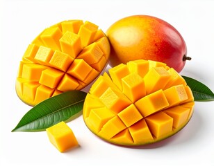 잘 익은 망고와 정갈한 큐브 컷 ipe Mango with Neatly Cubed Flesh