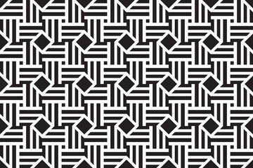 Vector Maze Pattern Background. A background pattern of a simple maze in black and white. seamless design on horizontal layout. diagonal square and rectangle element in vertical and horizontal shapes.