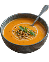 Delicious Creamy Pumpkin Soup with Seeds