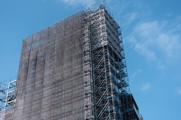 マンション　足場
