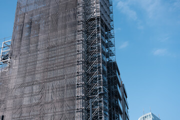 マンション　足場