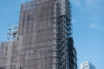 マンション　足場