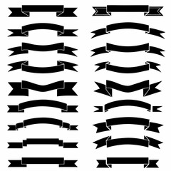 Ribbon Set Vector  Icons