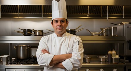 Culinary Expertise A Chef's Portrait in the Professional Kitchen