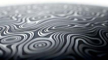 Intricate Damascus Steel Pattern with Swirling Metal Texture