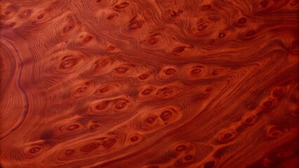 Sculpted Redwood Burl Texture with Warm Reddish-Brown Swirl Design