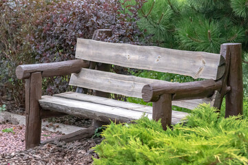 Naklejka premium bench in the park