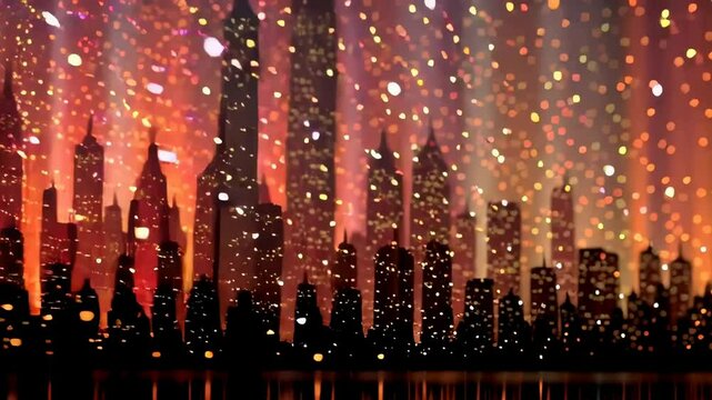 Urban Light Show Animation/都市の光ショーアニメーション6