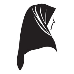 Silhouette of a woman with artistic vector design and marine elements