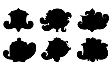 Silhouette Frames,Ornate,Vintage,Decorative,Design Elements,Graphics,Art,Illustrations,Clipart,Templates,SVG,PNG,Vector,Silhouettes,Black,White,Backgrounds