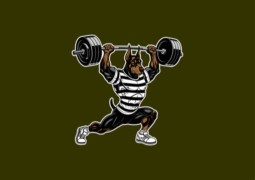 power lifting dobberman