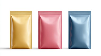 set of blank snack bag without logo