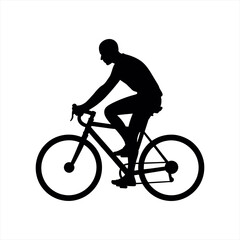 silhouette of a cyclist