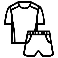 sportswear  line icon