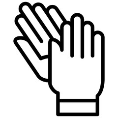 Obraz premium gloves line icon