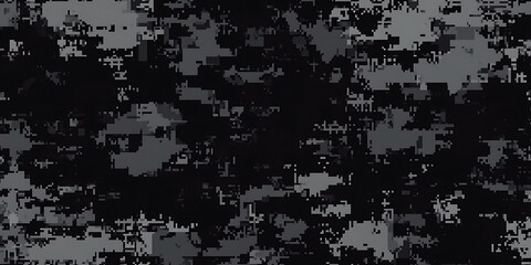
Digital pixel camouflage black seamless pattern. Digital Camo background, military pattern, army and sport clothing, urban fashion. black Pixel Camouflage.


