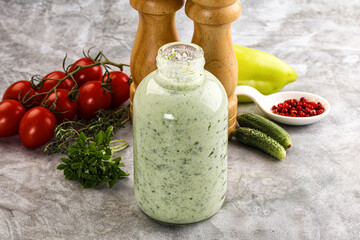 Fresh dietary detox cucumber smoothie