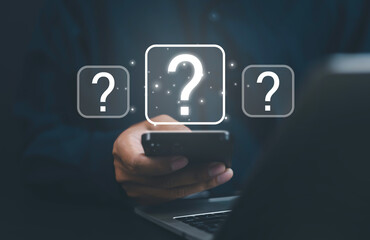Question mark icon concept symbol confusion or doubt.