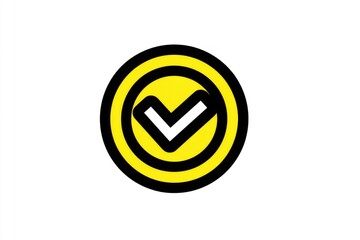 Yellow circle with white checkmark