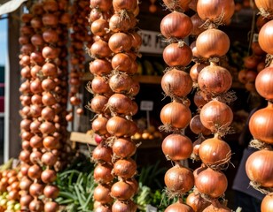 Decorative Onion Garland at Market