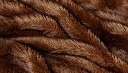 Brown faux fur texture close-up