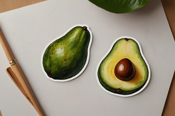 Avocado phone case or laptop sticker