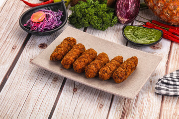 Indian minced meat kebab kofta