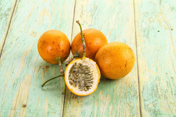 Yellow sweet juicy passion fruit