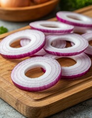 Sliced Onion Rings Close-Up