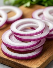 Sliced Onion Rings Close-Up