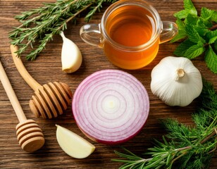 Onion in Natural Healing Concept