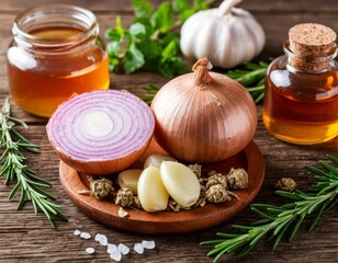 Onion in Natural Healing Concept