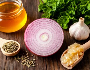 Onion in Natural Healing Concept