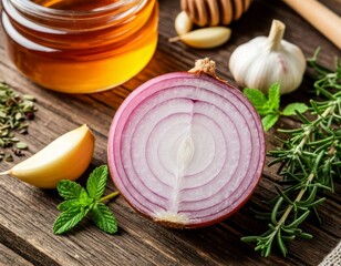 Onion in Natural Healing Concept